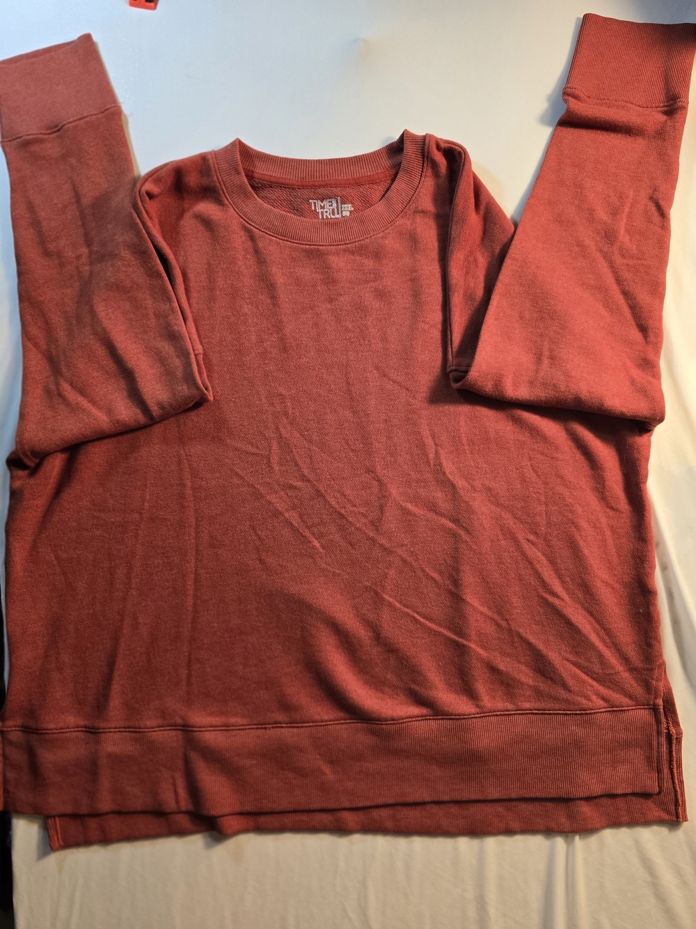 Time and Tru Brick Red Crewneck Sweater